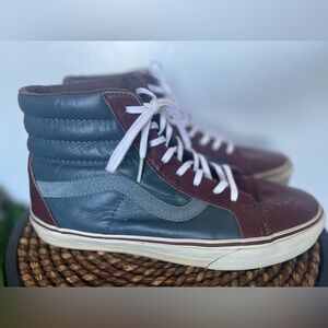 Vans High-Top Sneakers - Maroon and Blue